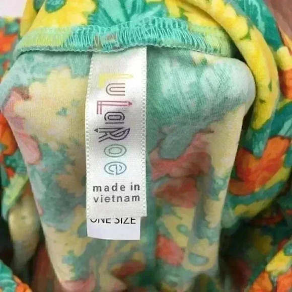 New Lularoe One Size OS leggings Floral 2-12 - Picture 5 of 7